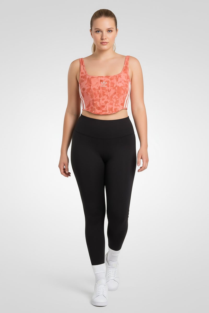 adidas Originals Women Sportswear Fit Sleeveless Outdoor Crop Tank Top, Coral - Image 1